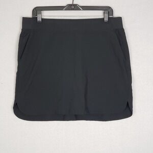 Cypress Club Skort Solid Black Athletic Mini‎ Golf Pickleball Athleisure Size L